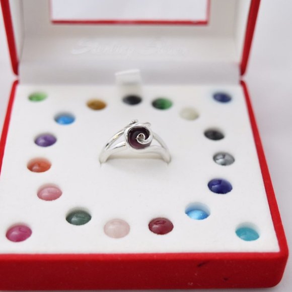 925 Sterling Silver Interchangeable Ring w/ Stones - Picture 12 of 12